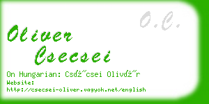 oliver csecsei business card